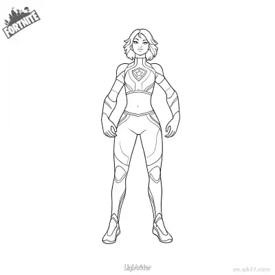 Free printable Lightrider 02 Coloring Page - Free PDF Printable Fortnite Coloring Sheets coloring page